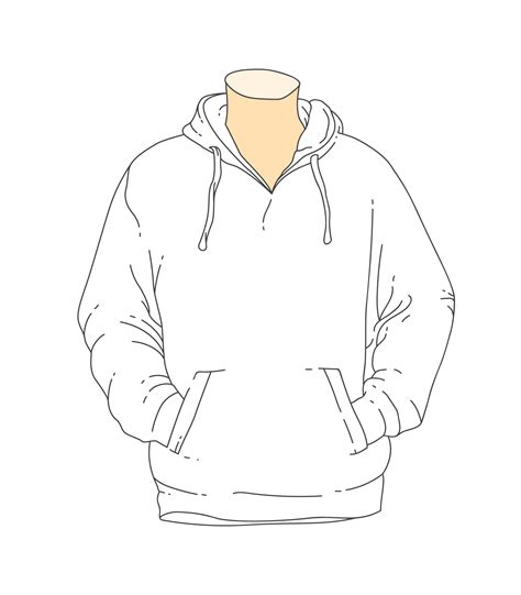 Sweatshirt Outline Template